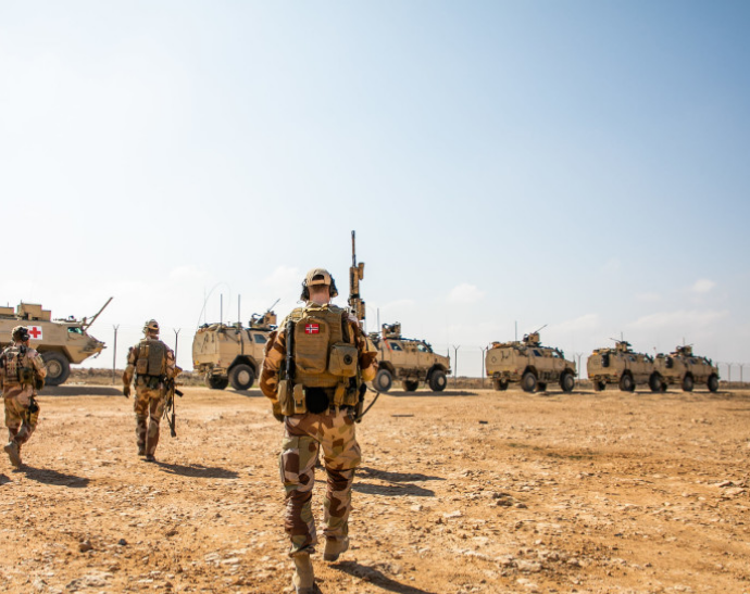 Soldater fra Nortu 5 i Al assad Air Base i Irak